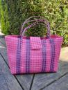 Braided Shopping Bag - pink